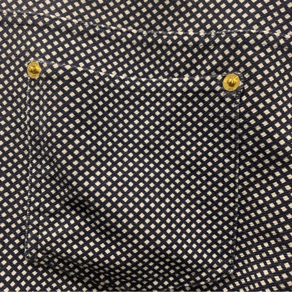 MICHAEL Michael Kors Blue Gingham
Ankle Pants Navy & White Stretch Size L !! - Picture 11 of 14